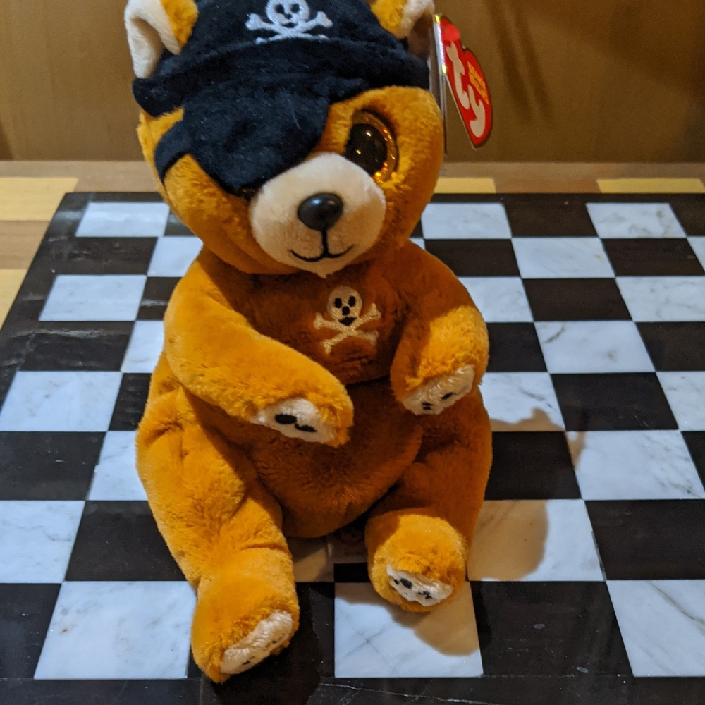 Halloween Pirate Bear (6 Inch) Plush NEW Plush Ty Beanie Baby Bellies - SCULLY